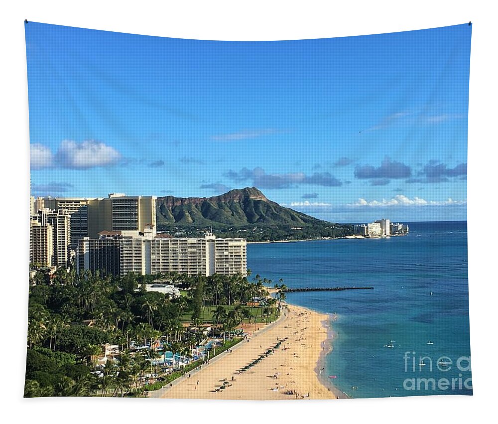 Honolulu Tapestry featuring the photograph Haeaii Series - Honolulu 1022 by Lee Antle