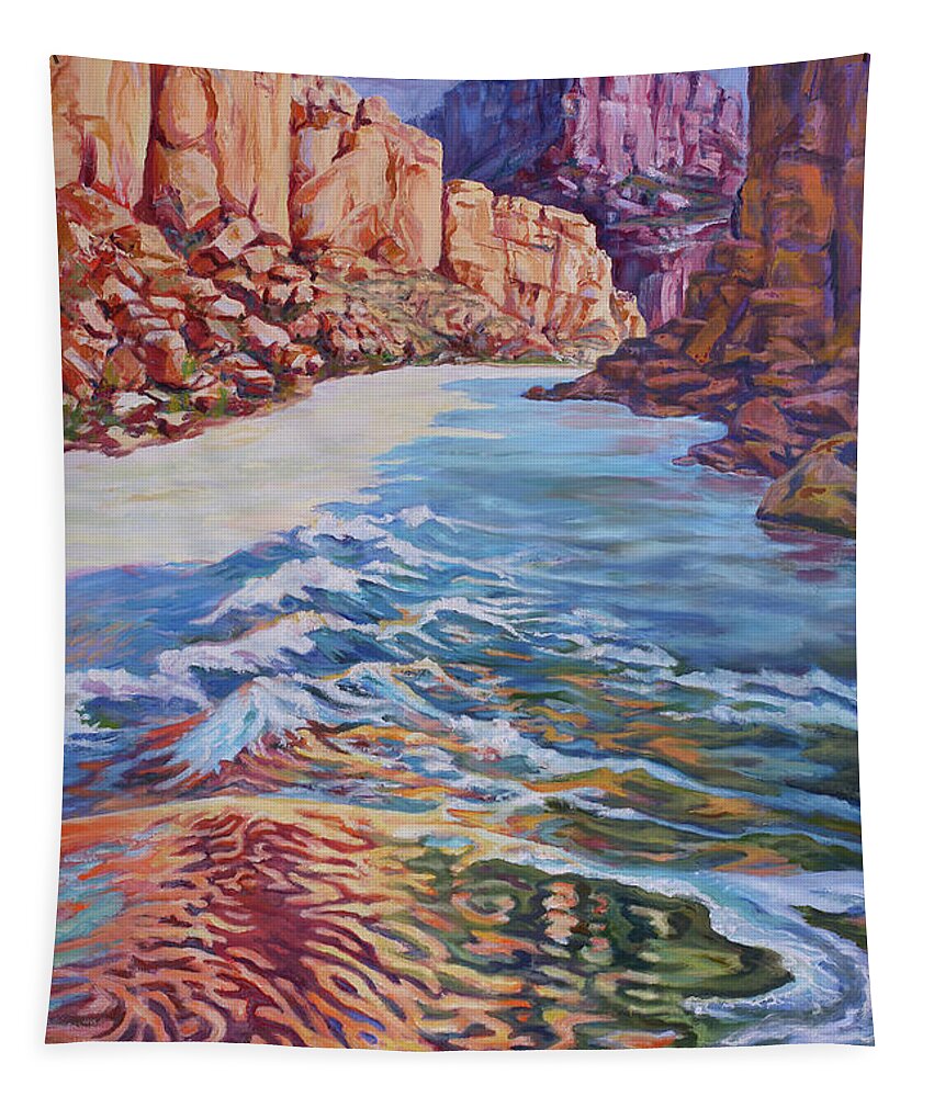 Landscape Tapestry featuring the painting Hallways of Always by Page Holland