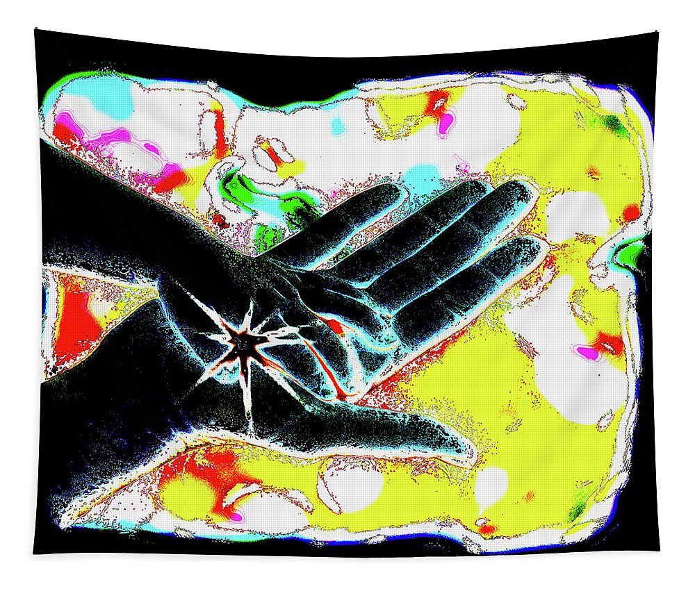 Hands Tapestry featuring the photograph Hands Life Force by Shara Abel
