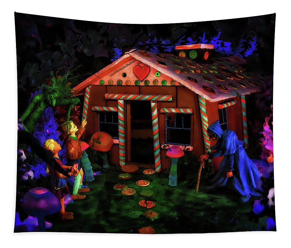 Hansel And Gretel Tapestry featuring the photograph Hansel and Gretel - Fairyland Caverns by Susan Rissi Tregoning