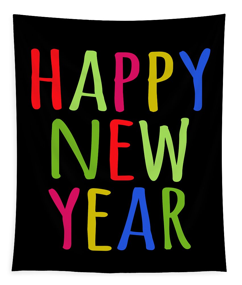 New Year 2024 Tapestry featuring the digital art Happy New Year by Flippin Sweet Gear