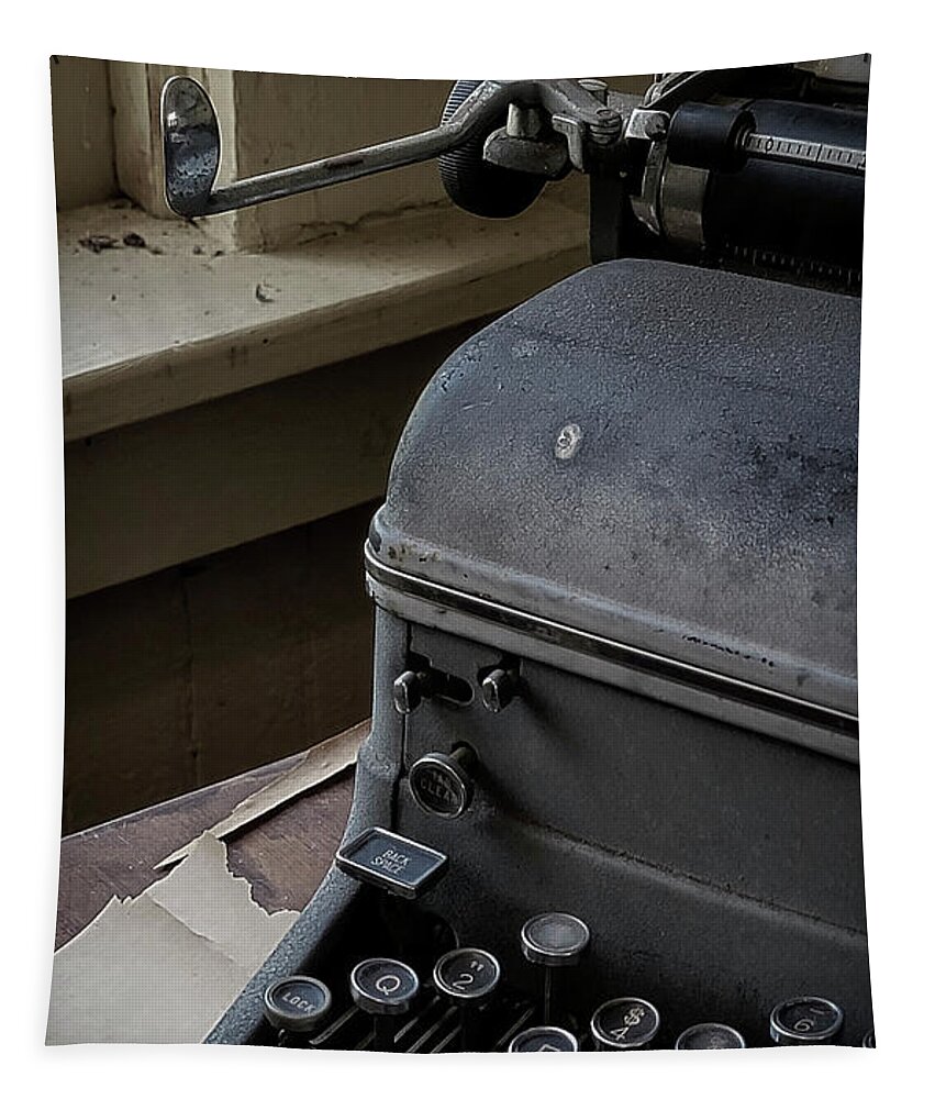 Typewriter Tapestry featuring the photograph Hard Return by M Kathleen Warren
