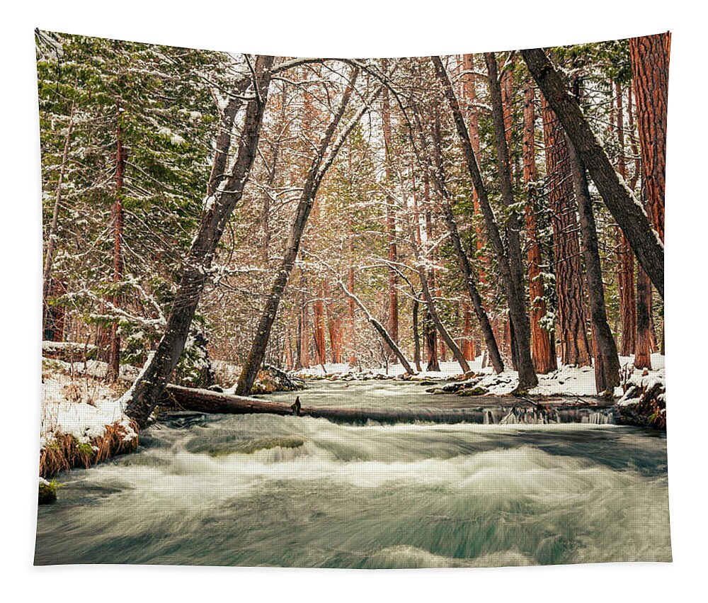 Hat Creek Tapestry featuring the photograph Hat Creek Winter Wonderland by Mike Lee
