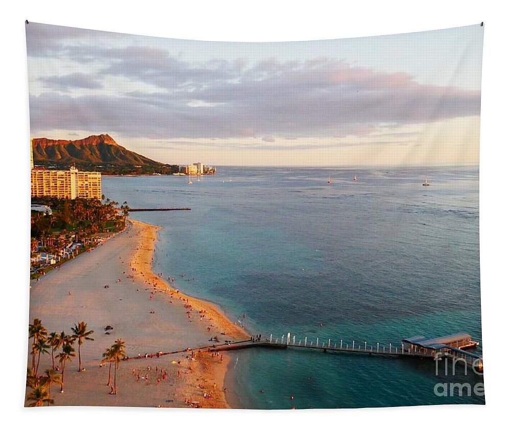 Honolulu Tapestry featuring the photograph Hawaii Series - Honolulu 1019 by Lee Antle