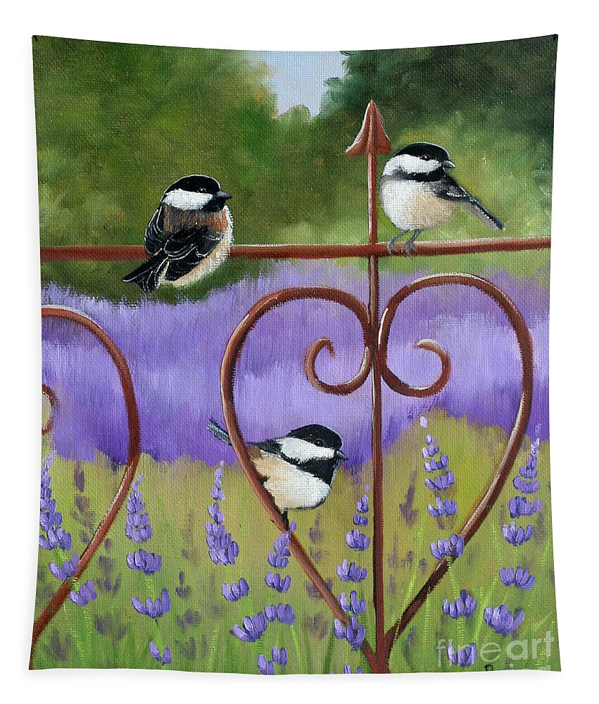 Lavender Tapestry featuring the painting Heartfelt Lavender by Julie Peterson