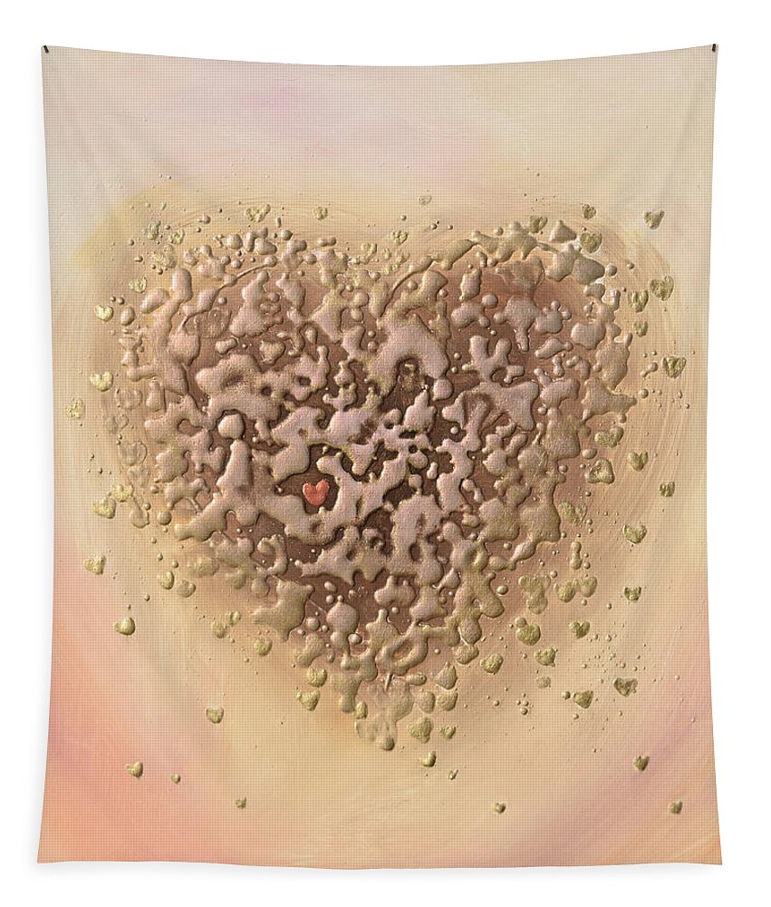 Heart Tapestry featuring the painting Heat Full of Love by Amanda Dagg