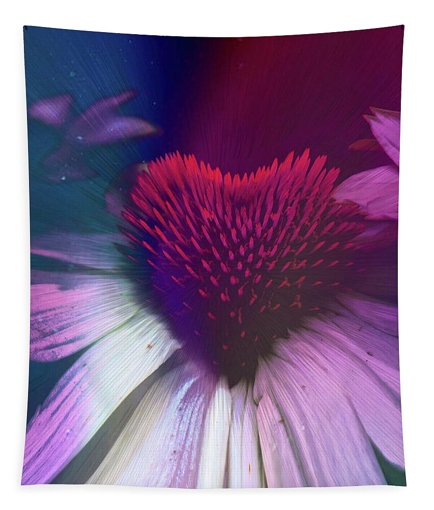 Heavenly Heart Tapestry featuring the digital art Heavenly Heart by Linda Sannuti