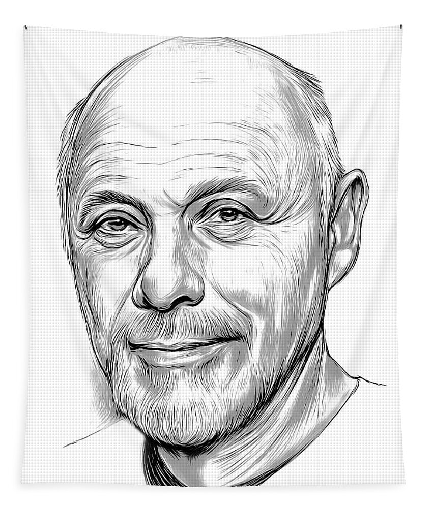 American Tapestry featuring the drawing Hector Elizondo 2 by Greg Joens