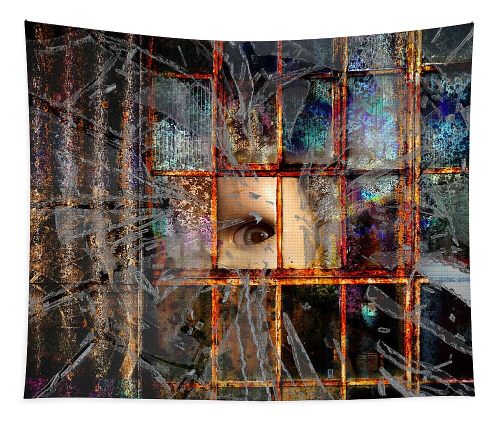 Composite Tapestry featuring the digital art Heres Looking at You by Sandra Selle Rodriguez