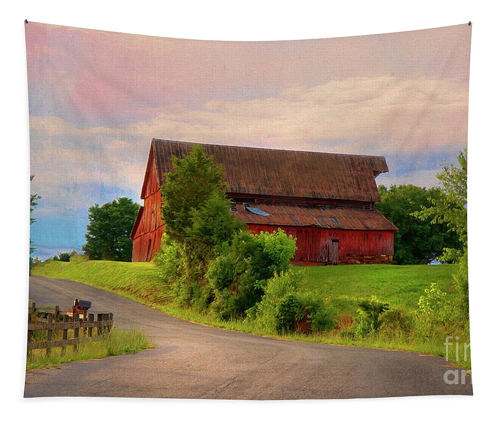 Barn Tapestry featuring the photograph Hickory Hill by Shelia Hunt