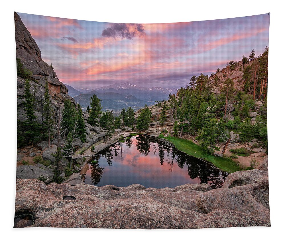 Longs Peak Tapestry featuring the photograph Hidden Gem Sunrise by Aaron Spong