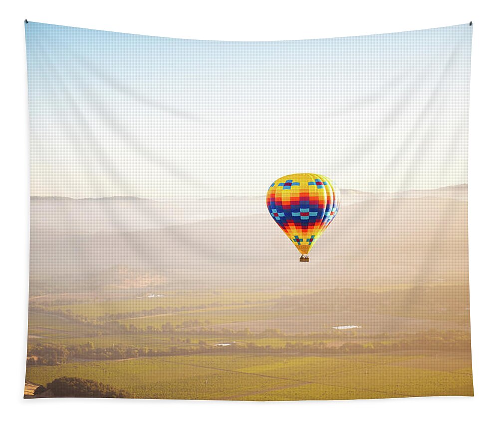 Landscape Tapestry featuring the photograph High above Napa Valley by Aileen Savage