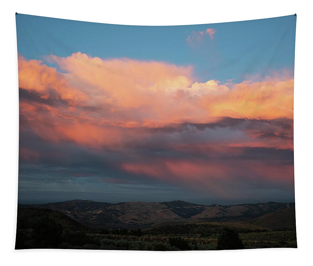 Sunset Tapestry featuring the photograph High Desert Skies 7 by Ron Long Ltd Photography
