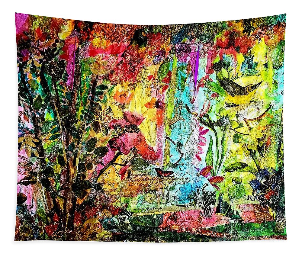 Summer Tapestry featuring the mixed media High Summer by Deborah Cherrin