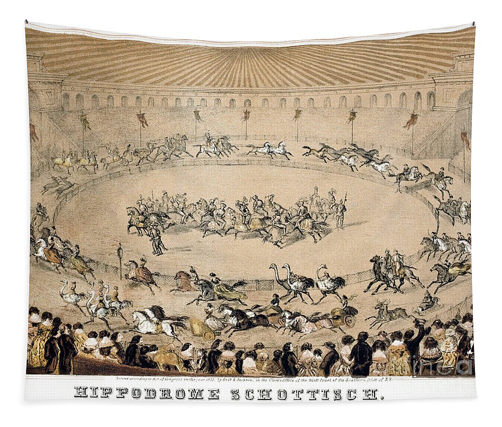 1853 Tapestry featuring the drawing Hippodrome Schottisch by Granger