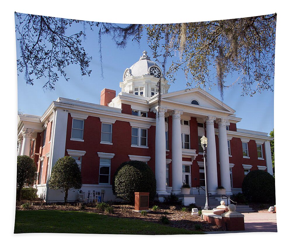 Courthouse Tapestry featuring the photograph Historic Pasco County Courthouse by L Bosco