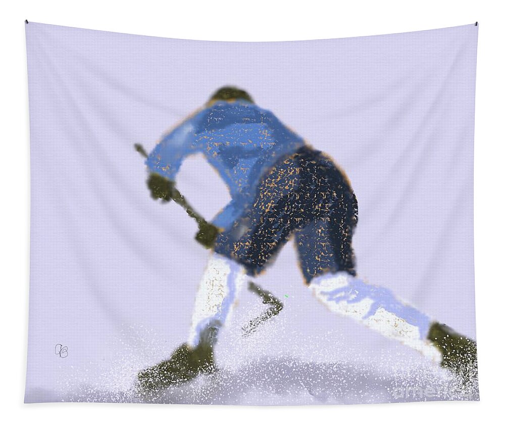 Hockey Tapestry featuring the digital art Hockey by Arlene Babad