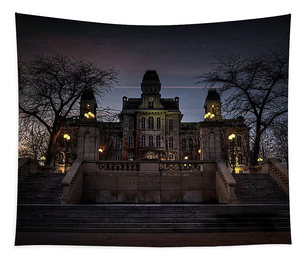 Syracuse Tapestry featuring the photograph Hogwarts - Hall of Languages by Everet Regal