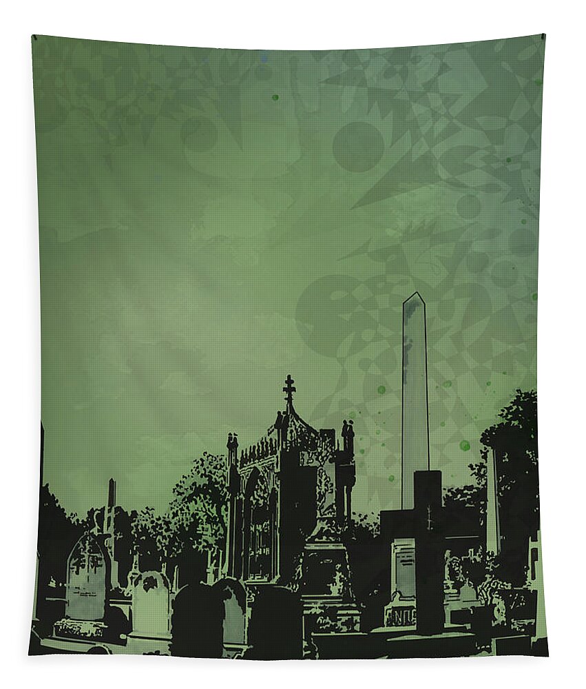 Landscape Tapestry featuring the digital art Hollywood Cemetery by N Blake Seals