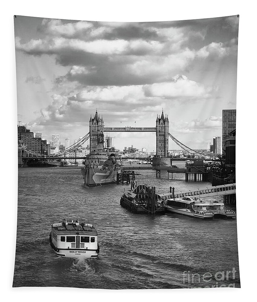 Portrait Format Tapestry featuring the photograph Hollywood in the Pool of London by Catherine Sullivan