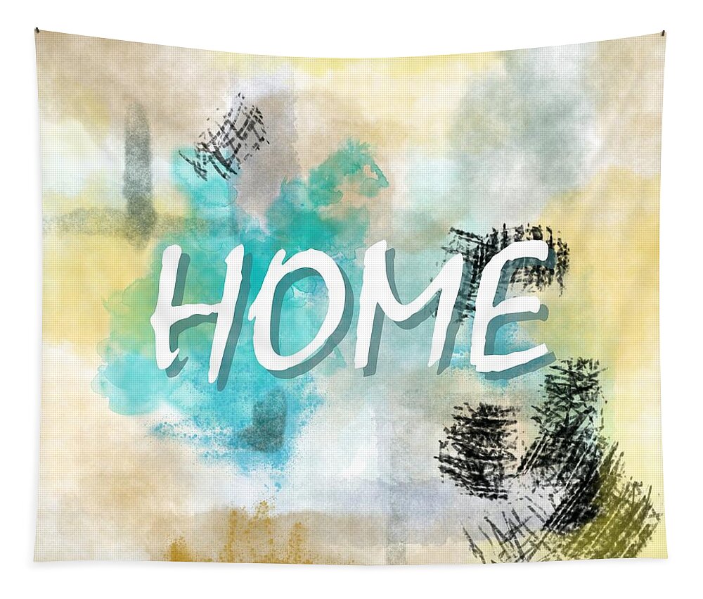 Home Sweet Home Tapestry featuring the digital art Home Sweet Home Abstract 68 by Lucie Dumas