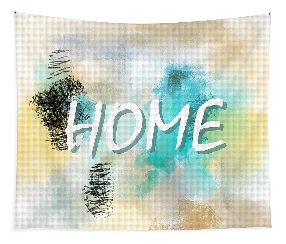 Home Sweet Home Tapestry featuring the digital art Home sweet home Abstract 70 by Lucie Dumas