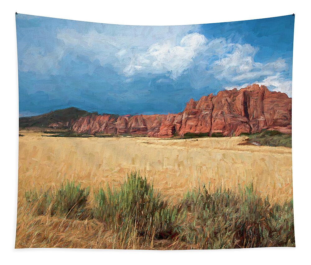Landscape Tapestry featuring the photograph Hop Valley Vista by Ginger Stein
