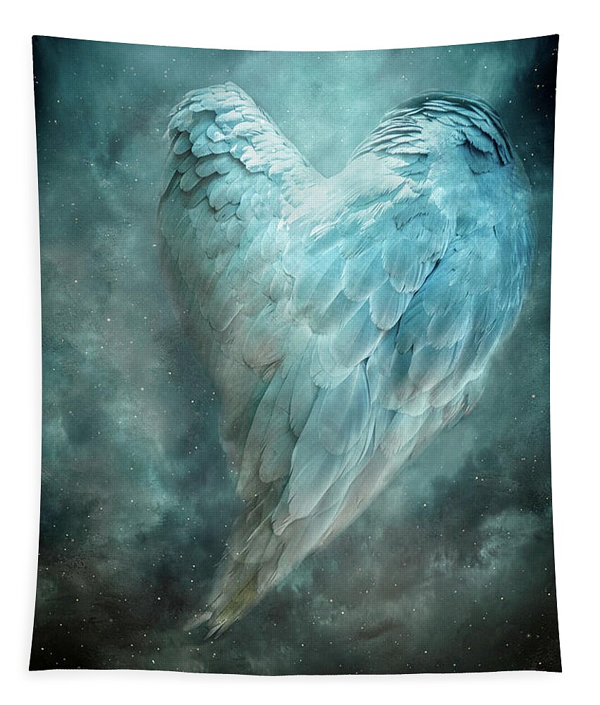 Heart Tapestry featuring the digital art Hope is the Thing with Feathers by Nicole Wilde