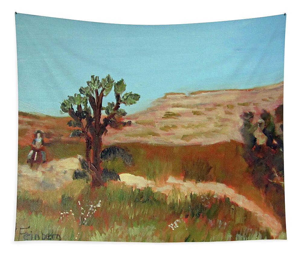 Horse Tapestry featuring the painting Horse with No Name by Linda Feinberg