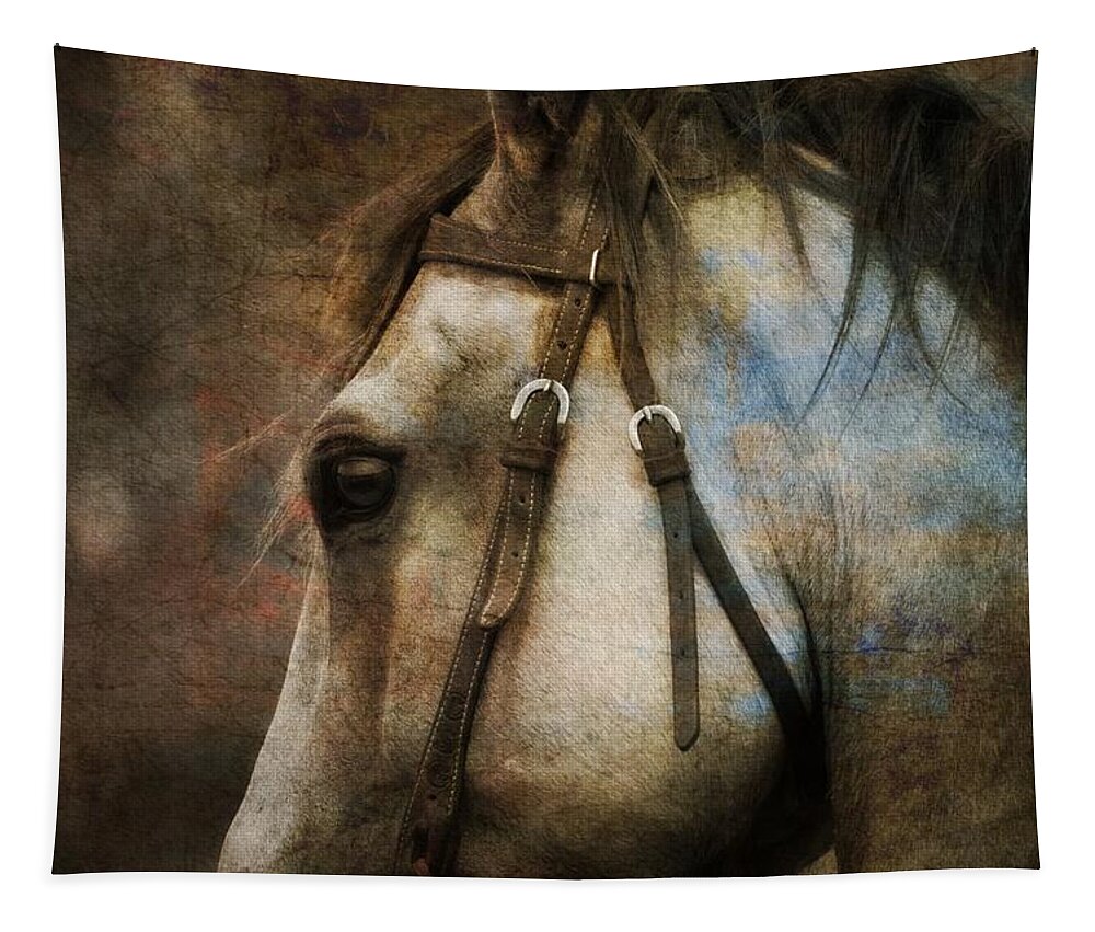 Horse Tapestry featuring the digital art Horse With No Name by Paul Lovering