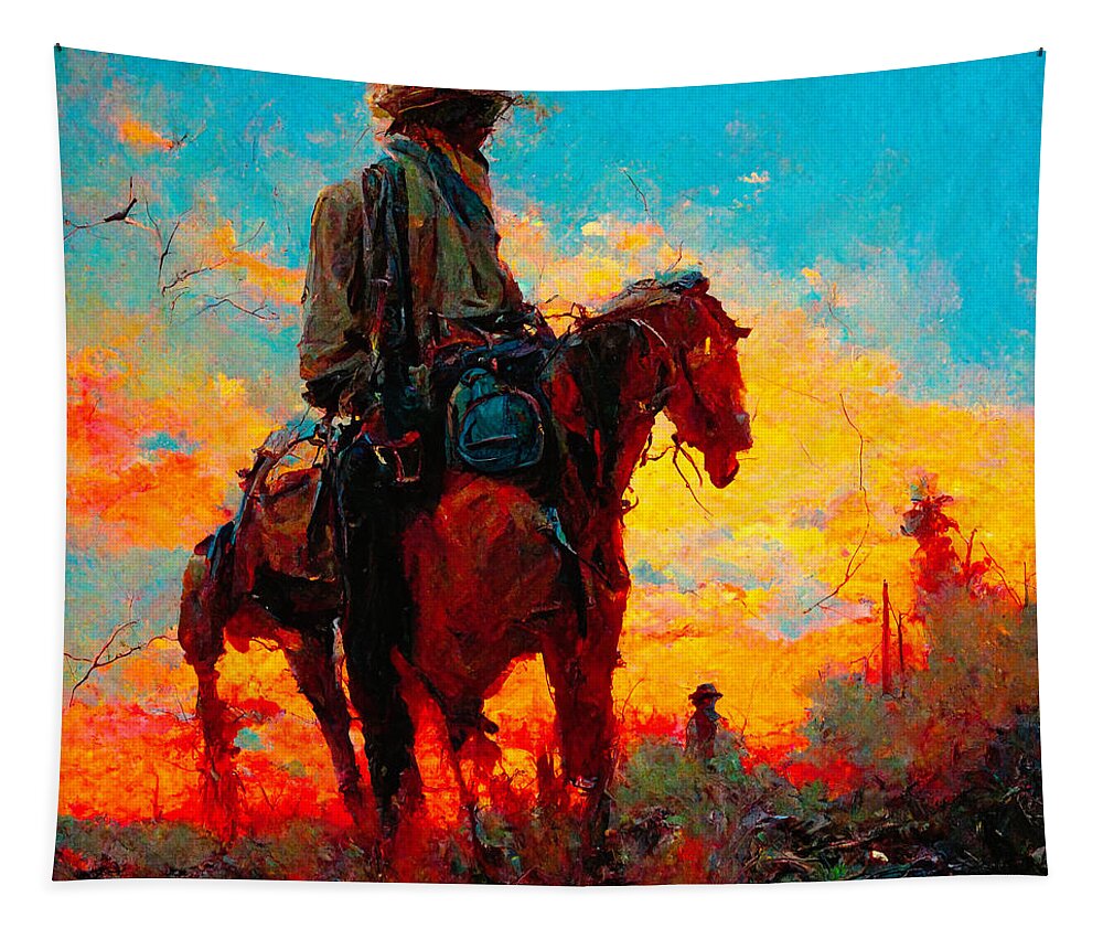 Horse Tapestry featuring the digital art Horses #6 by Craig Boehman