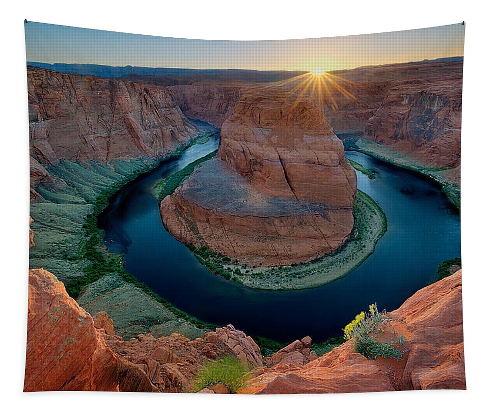 Horseshoe Bend Tapestry featuring the photograph Horseshoe Bend by Peter Boehringer