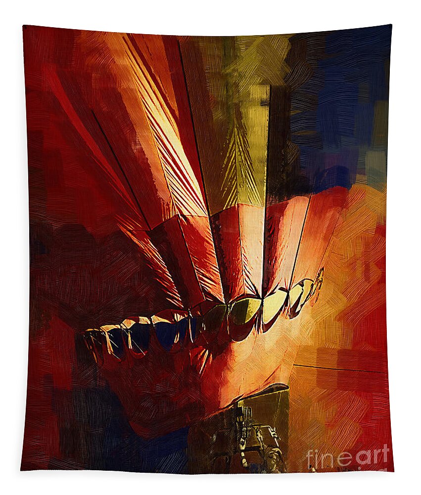 San Diego Tapestry featuring the digital art Hot Air Balloon Ready to Go by Kirt Tisdale