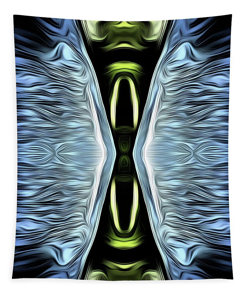 Abstract Art Tapestry featuring the digital art Hourglass Abstract by Ronald Mills
