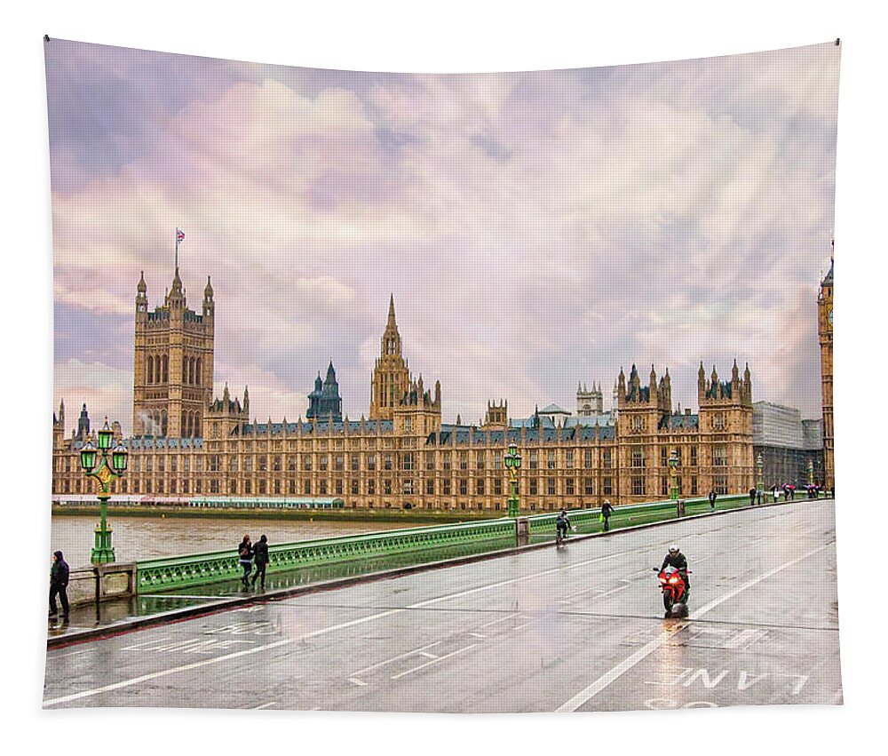 House Of Parliament Tapestry featuring the digital art House of Parliament London by SnapHappy Photos