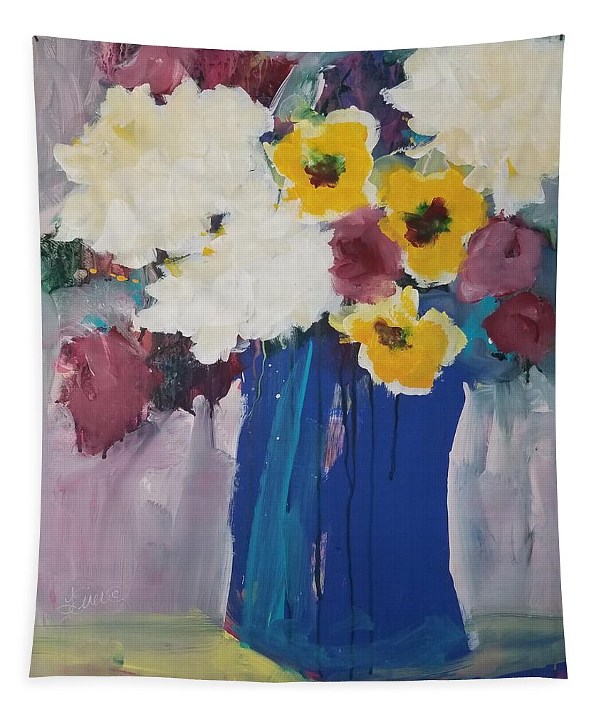 Flower Tapestry featuring the painting How Thoughtful of You by Terri Einer