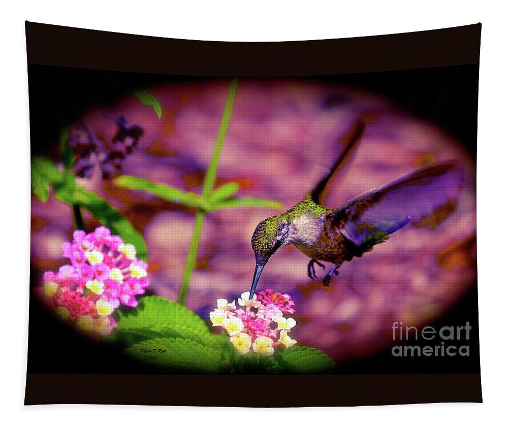 Hummingbird Tapestry featuring the photograph Hummingbird's Delight by Felicia Roth