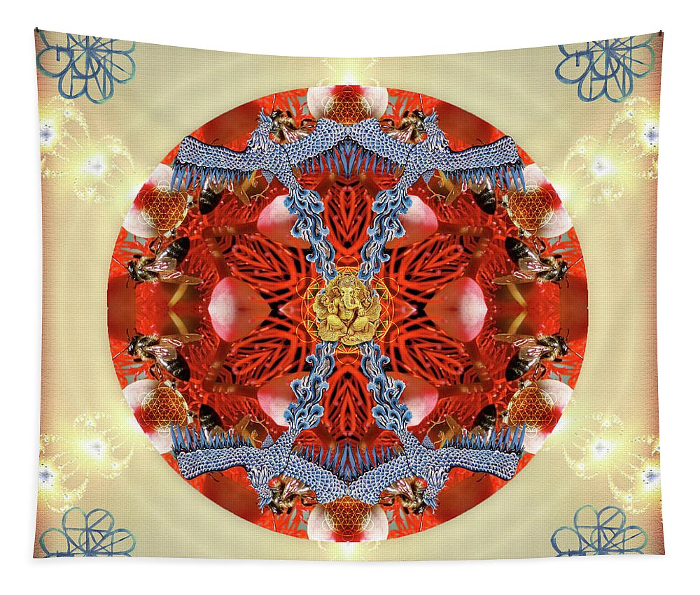 Phoenix Tapestry featuring the digital art I AM Becoming by Alicia Kent