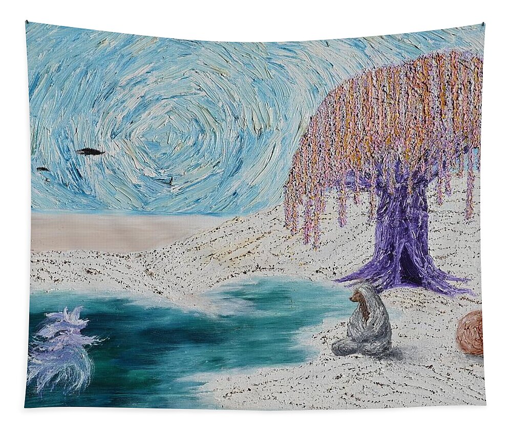 Christina Knight Tapestry featuring the painting I Just Wanna Go Home by Christina Knight