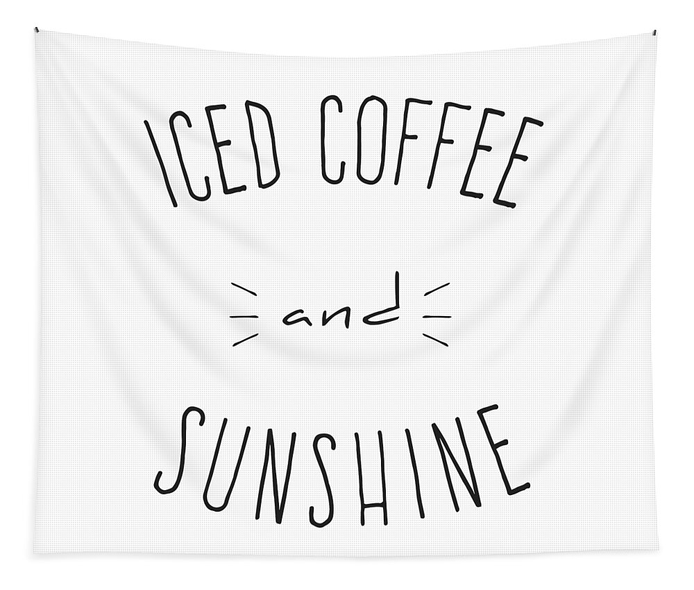 Beach Tapestry featuring the digital art Iced Coffee and Sunshine by Flippin Sweet Gear