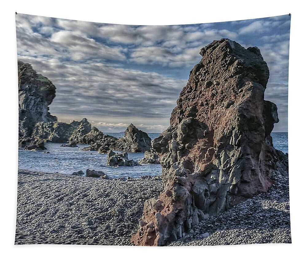 Iceland Tapestry featuring the photograph Iceland beach by Yvonne Jasinski