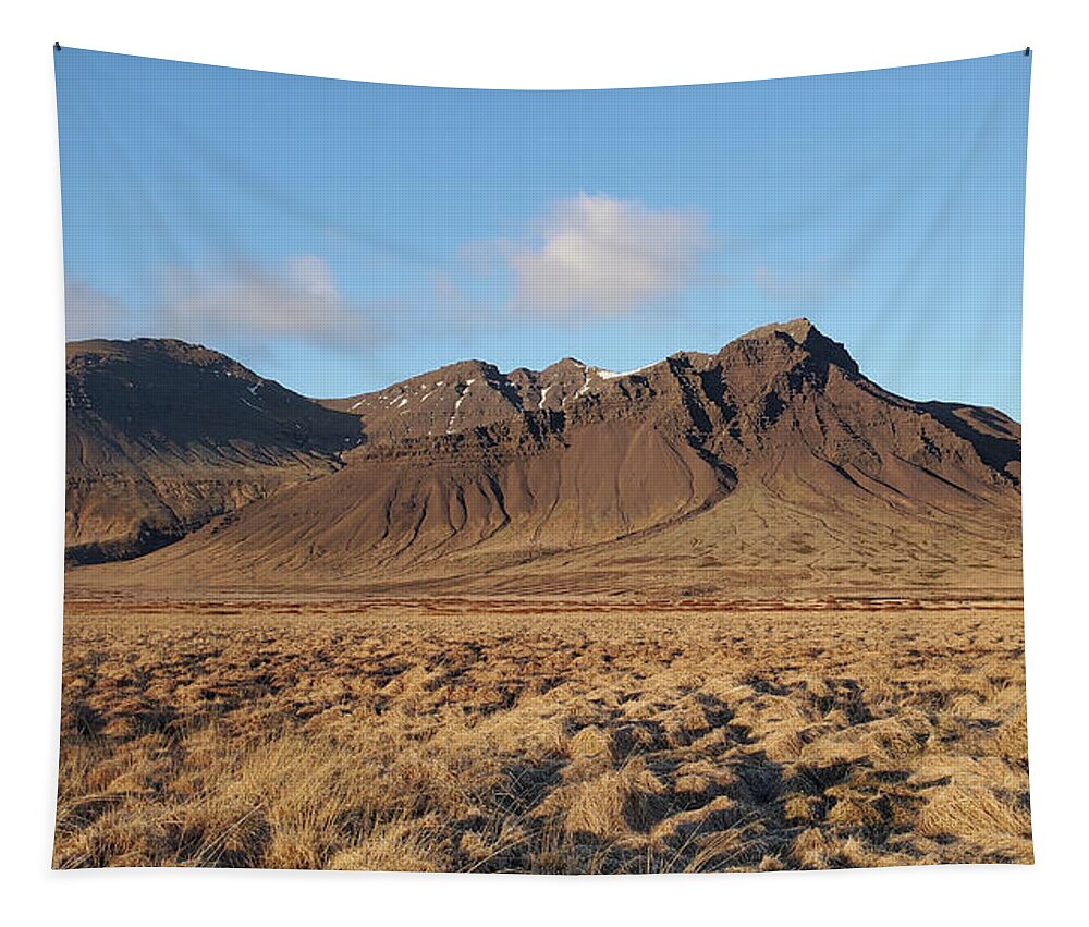 Iceland Tapestry featuring the photograph Iceland Brown Mountain by William Kennedy