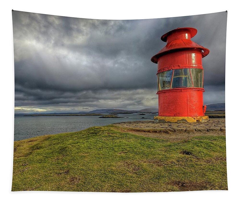 Iceland Tapestry featuring the photograph Iceland Lighthouse by Yvonne Jasinski