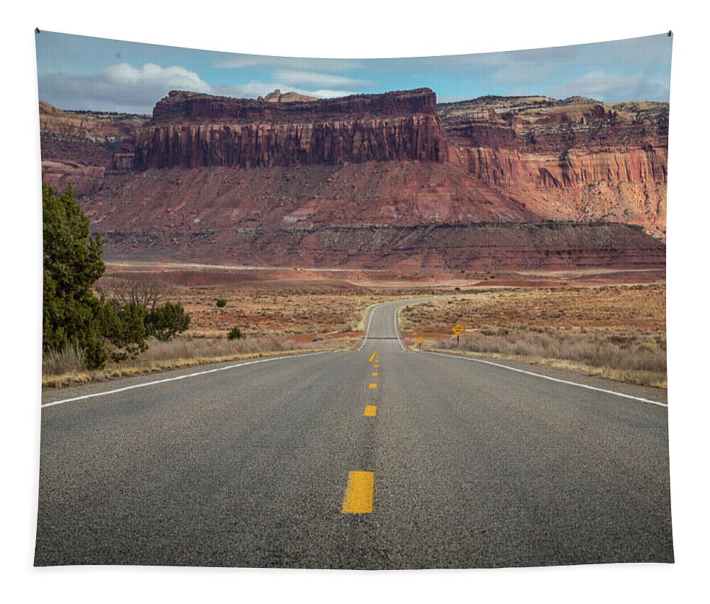 Butte Tapestry featuring the photograph Iconic Utah Buttes and Mesas by Andy Konieczny