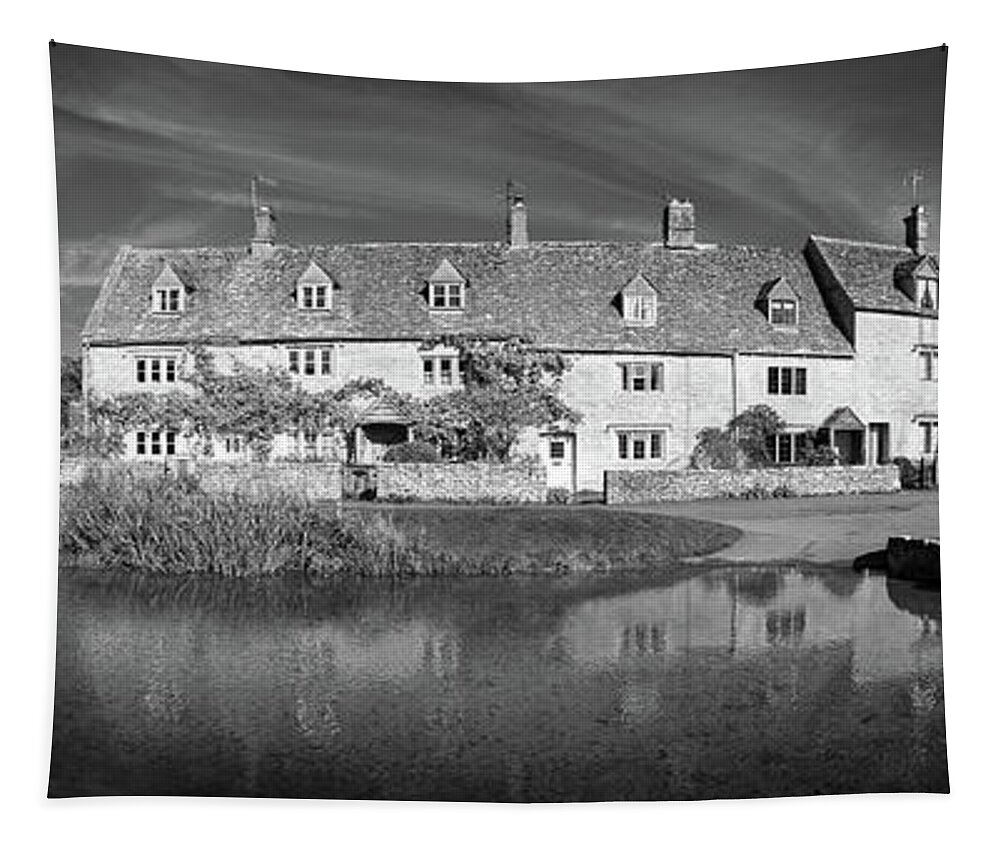 Britain Tapestry featuring the photograph Idyllic Cotswold cottage homes by Seeables Visual Arts