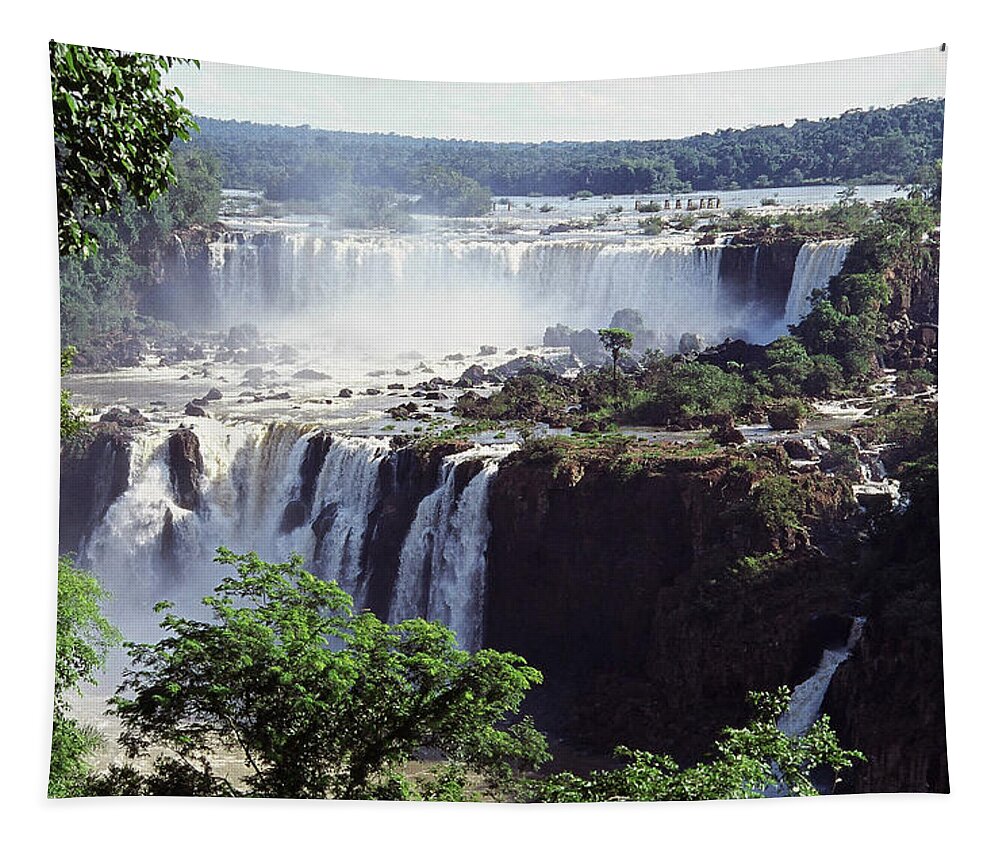South America Tapestry featuring the photograph Iguacu Waterfalls by Juergen Weiss