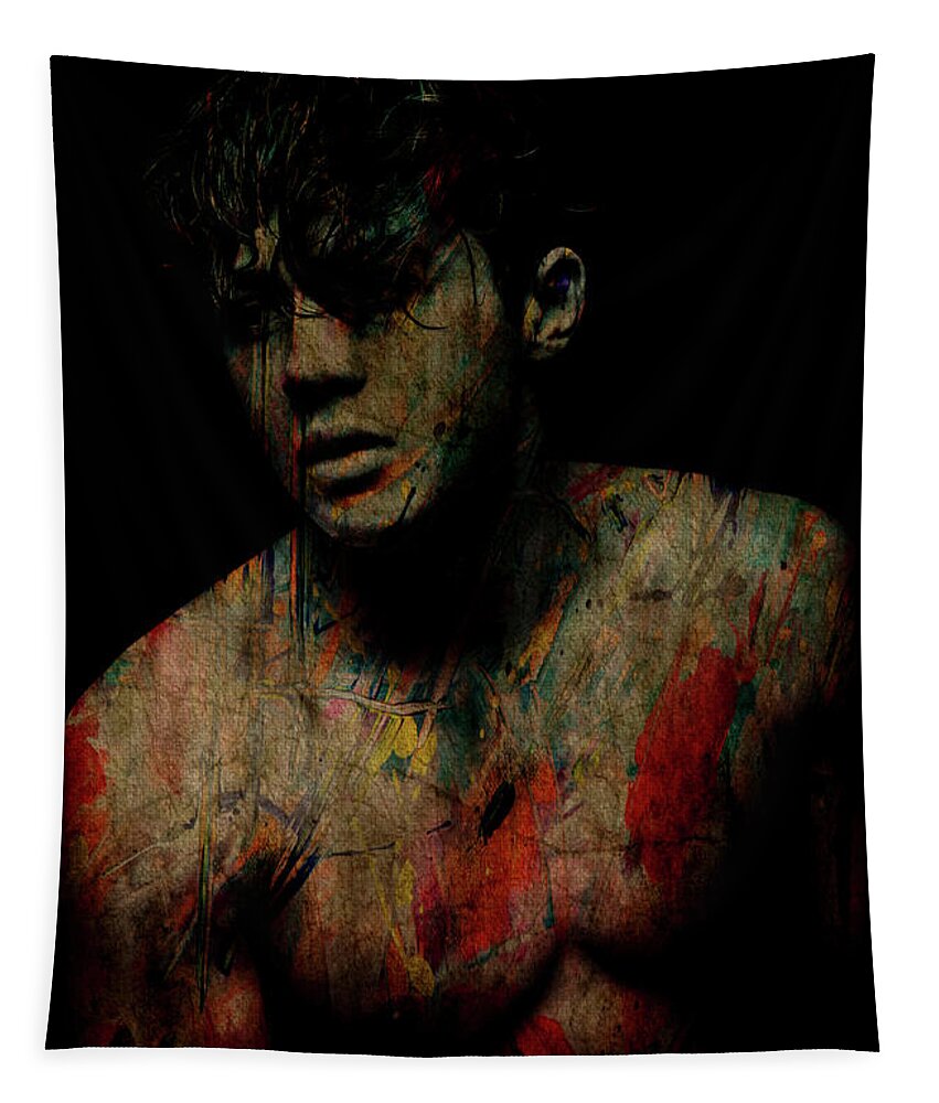 Nude Male Tapestry featuring the digital art I'm Coming Out by Paul Lovering
