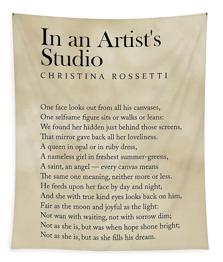 christina rossetti in an artists studio