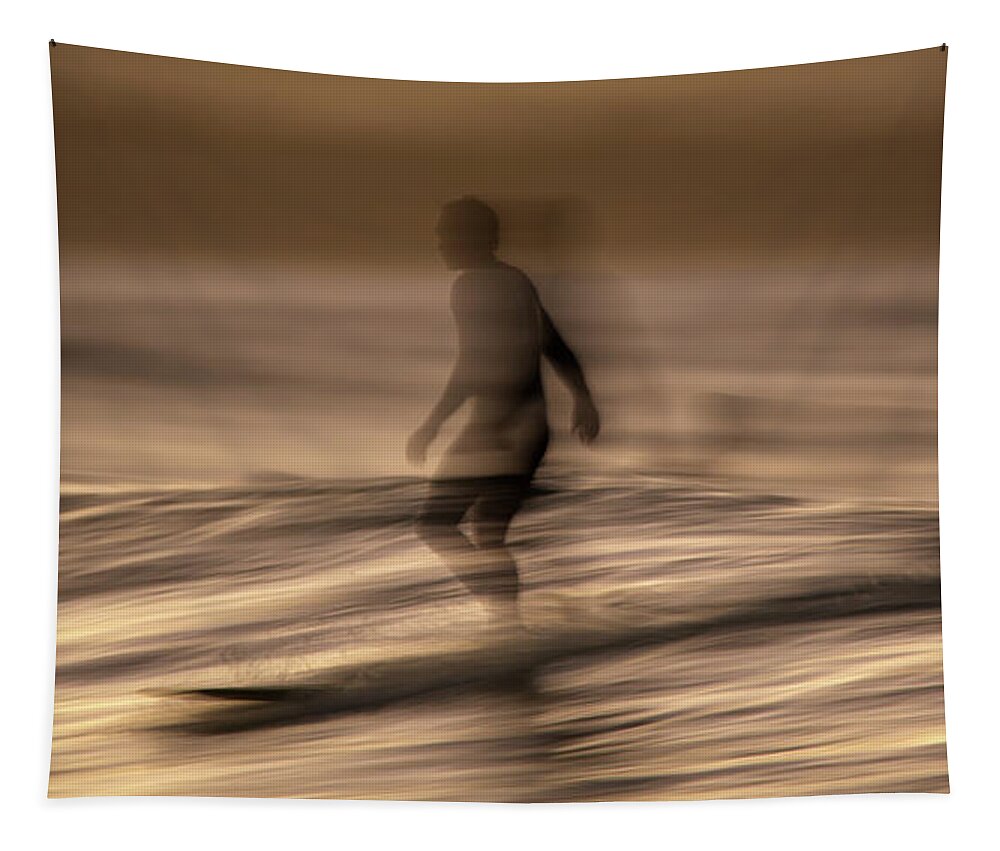 Surf Tapestry featuring the photograph In motion by Nicolas Lombard