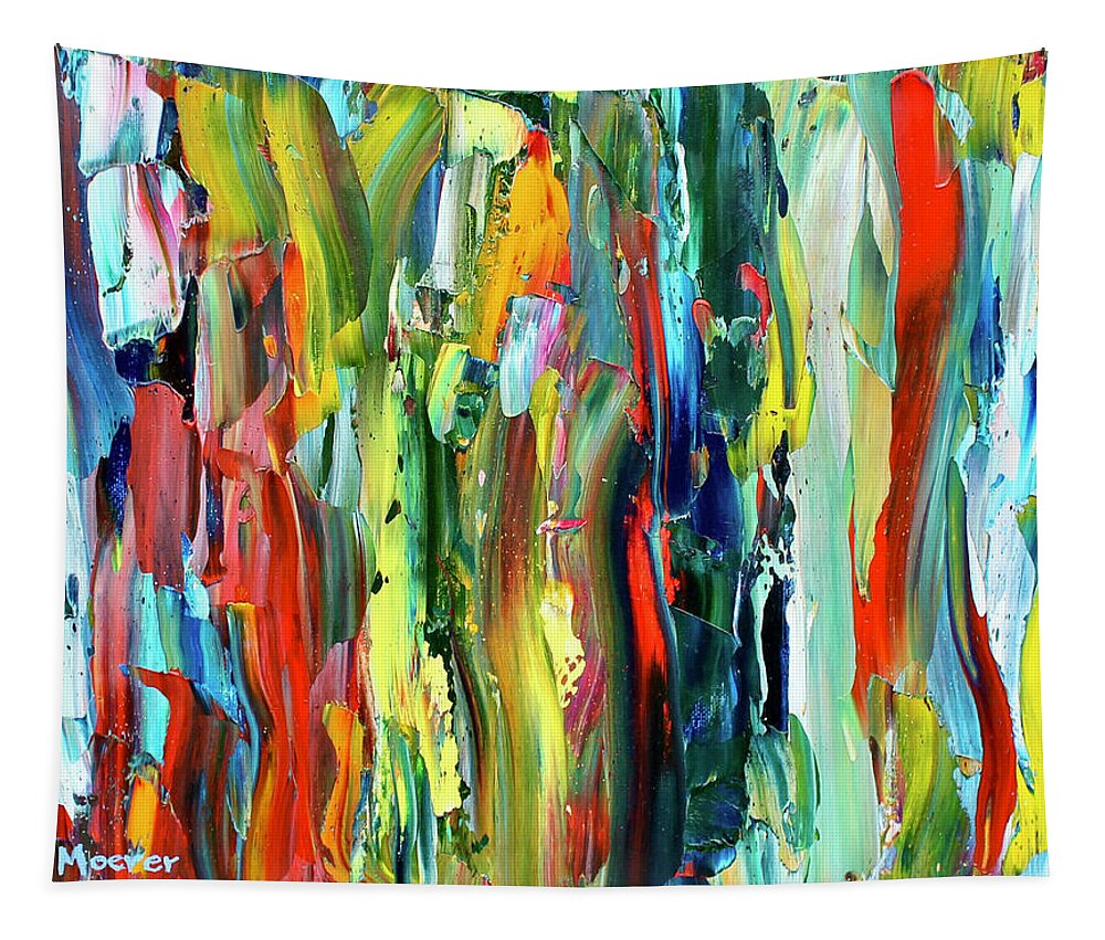 Colorful Tapestry featuring the painting In The Depths by Teresa Moerer